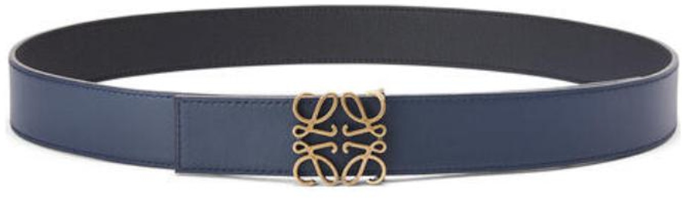 LOEWE 时尚休闲光滑扣皮带 - 蓝色 E619Z20X045778 Order LOEWE 时尚休闲光滑扣皮带 - 蓝色 E619Z20X045778