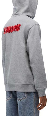 LOEWE FW23 Oversized Grey Hoodie with Letter Embroidery. H526Y25X33-1440 Shop LOEWE FW23 Oversized Grey Hoodie with Letter Embroidery. H526Y25X33-1440