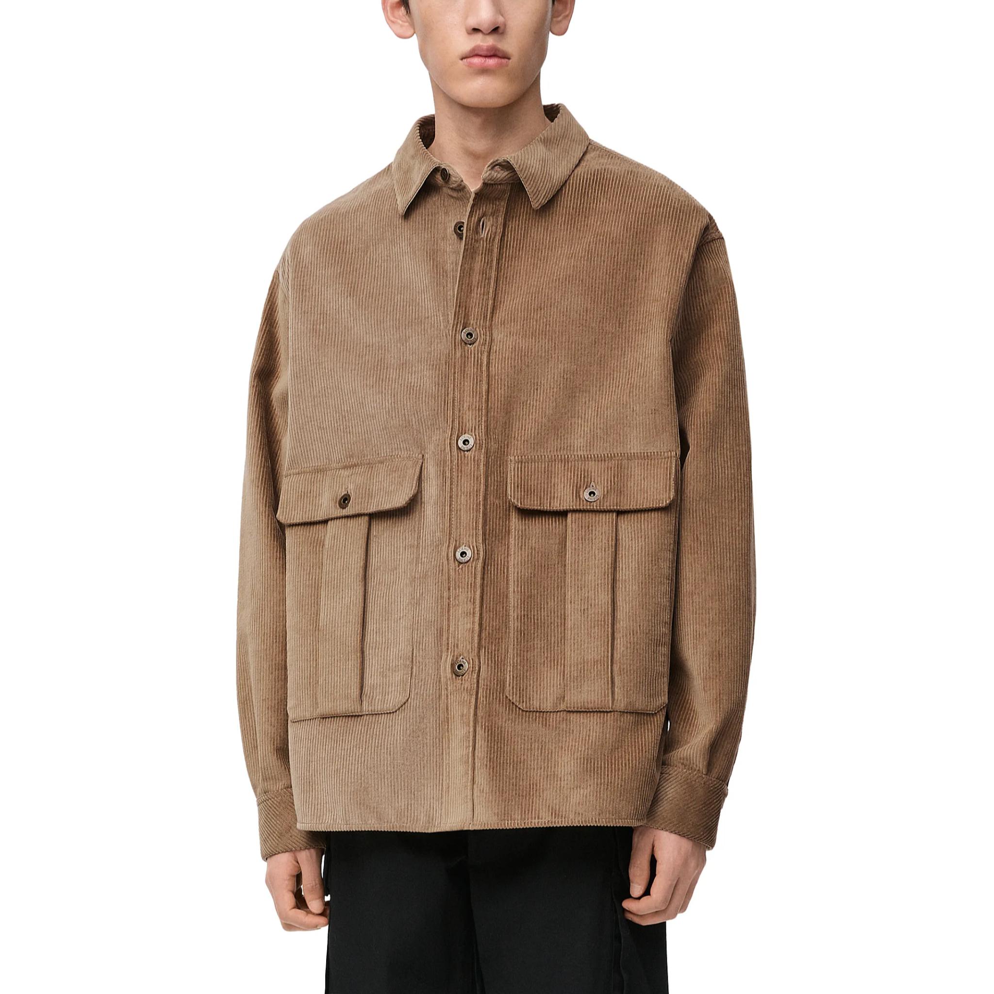 Lookbook LOEWE Kemeja Lengan Panjang Loose-Fit Coklat Karamel Muda FW24. H526Y02WA2-3649