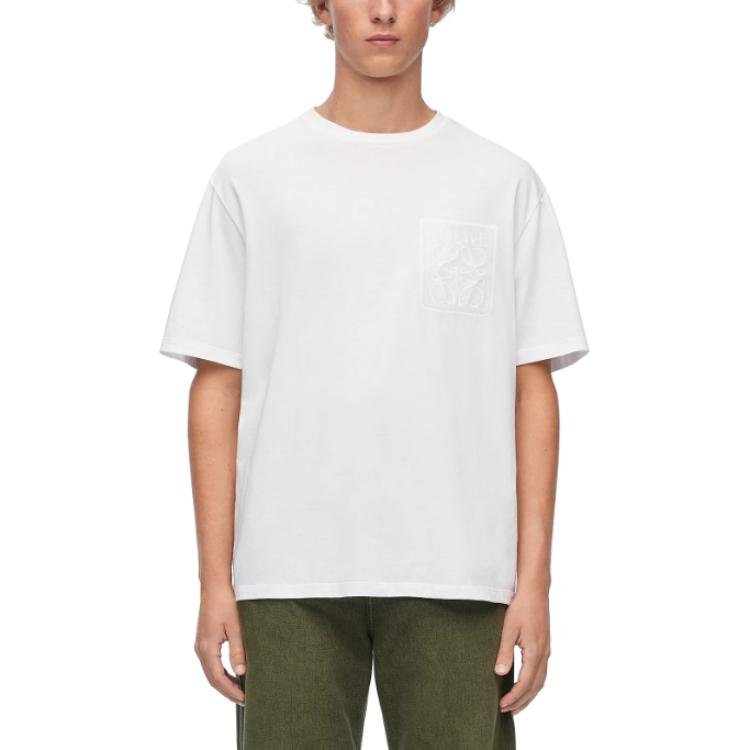 Shop LOEWE 刺繡圖案寬鬆版型短袖圓領T恤 H526Y22XAT-1100