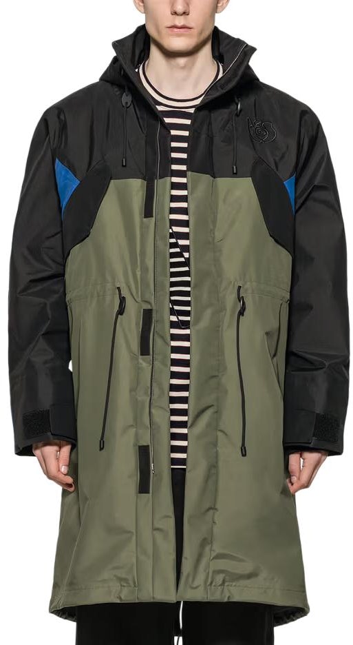 loewe-green-colorblock-zip-up-hooded-long-sleeve-loose-jacket-h2101151-nu