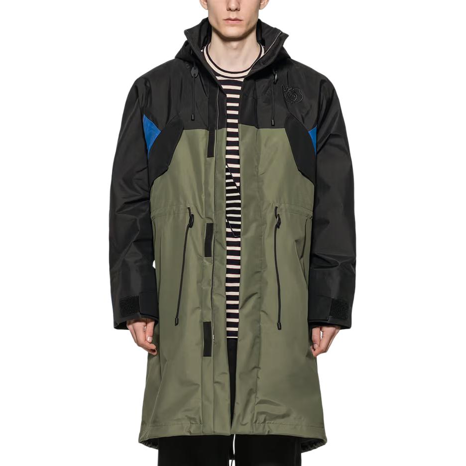 Order 로에베 그린 컬러블록 집업 후드 롱슬리브 루즈핏 재킷. H2101151NU