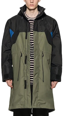 LOEWE Green Colorblock Zip-Up Hooded Long-Sleeve Loose Jacket. H2101151NU Order LOEWE Green Colorblock Zip-Up Hooded Long-Sleeve Loose Jacket. H2101151NU