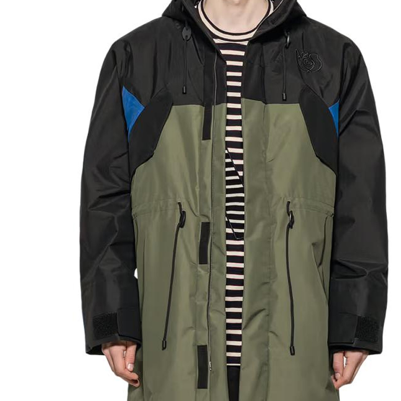 Details for 로에베 그린 컬러블록 집업 후드 롱슬리브 루즈핏 재킷. H2101151NU