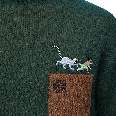 LOEWE 绿色圆领标志针织毛衣。 H526Y14KG4-4110 Details for LOEWE 绿色圆领标志针织毛衣。 H526Y14KG4-4110