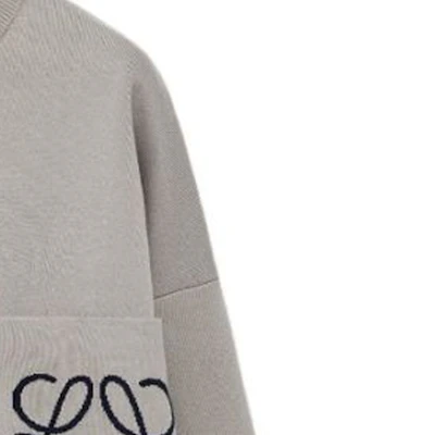 LOEWE Abu-Abu Sweater Rajut Logo Intarsia Lengan Panjang dengan Kantong H526Y14KDK-1527 Details for LOEWE Abu-Abu Sweater Rajut Logo Intarsia Lengan Panjang dengan Kantong H526Y14KDK-1527