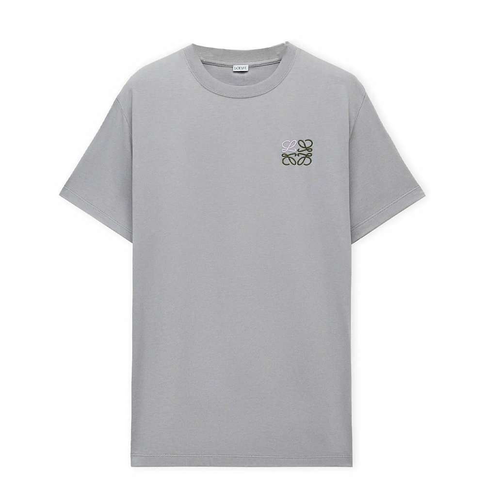 Order ロエベ グレー SS25 コットン クルーネック 半袖 Tシャツ. H526Y22X75-1210