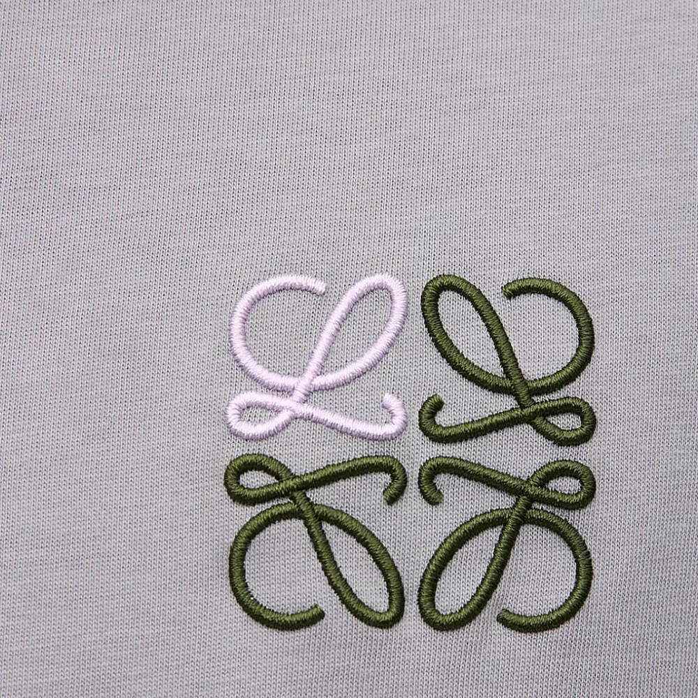 Details for ロエベ グレー SS25 コットン クルーネック 半袖 Tシャツ. H526Y22X75-1210