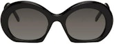 Order LOEWE 不规则墨镜带Logo镜腿 - 黑色 LW40077I5401B