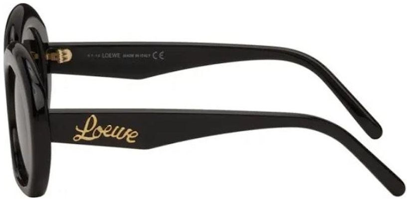 LOEWE 不规则墨镜带Logo镜腿 - 黑色 LW40077I5401B Lookbook LOEWE 不规则墨镜带Logo镜腿 - 黑色 LW40077I5401B