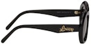 Shop LOEWE 不规则墨镜带Logo镜腿 - 黑色 LW40077I5401B