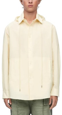 LOEWE Ivory Solid Color Hooded Loose Fit Long Sleeve Jacket H526Y05WBB-2110 Buy LOEWE Ivory Solid Color Hooded Loose Fit Long Sleeve Jacket H526Y05WBB-2110