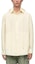Buy LOEWE Ivory Solid Color Hooded Loose Fit Long Sleeve Jacket H526Y05WBB-2110