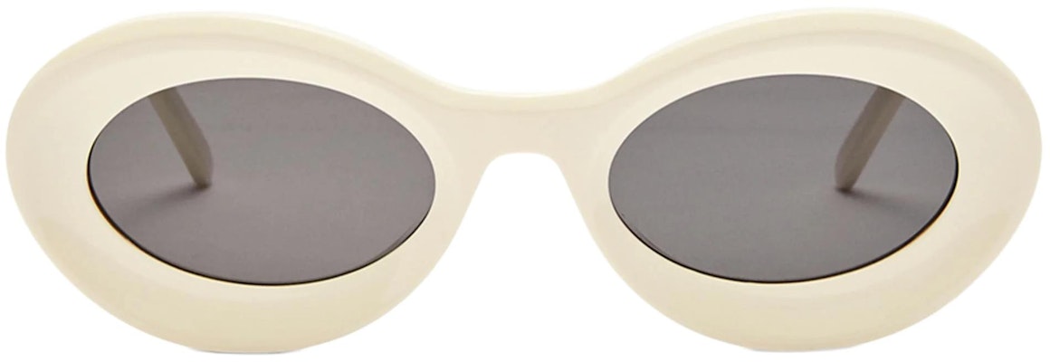 LOEWE 白色椭圆醋酸板太阳镜搭配标志镜腿. LW40110U5025A Lookbook LOEWE 白色椭圆醋酸板太阳镜搭配标志镜腿. LW40110U5025A