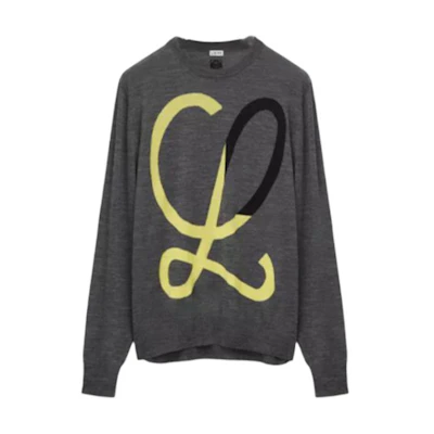 LOEWE Patterned Knit Crewneck Long Sleeve Sweater. H526Y14KDJ-1145
