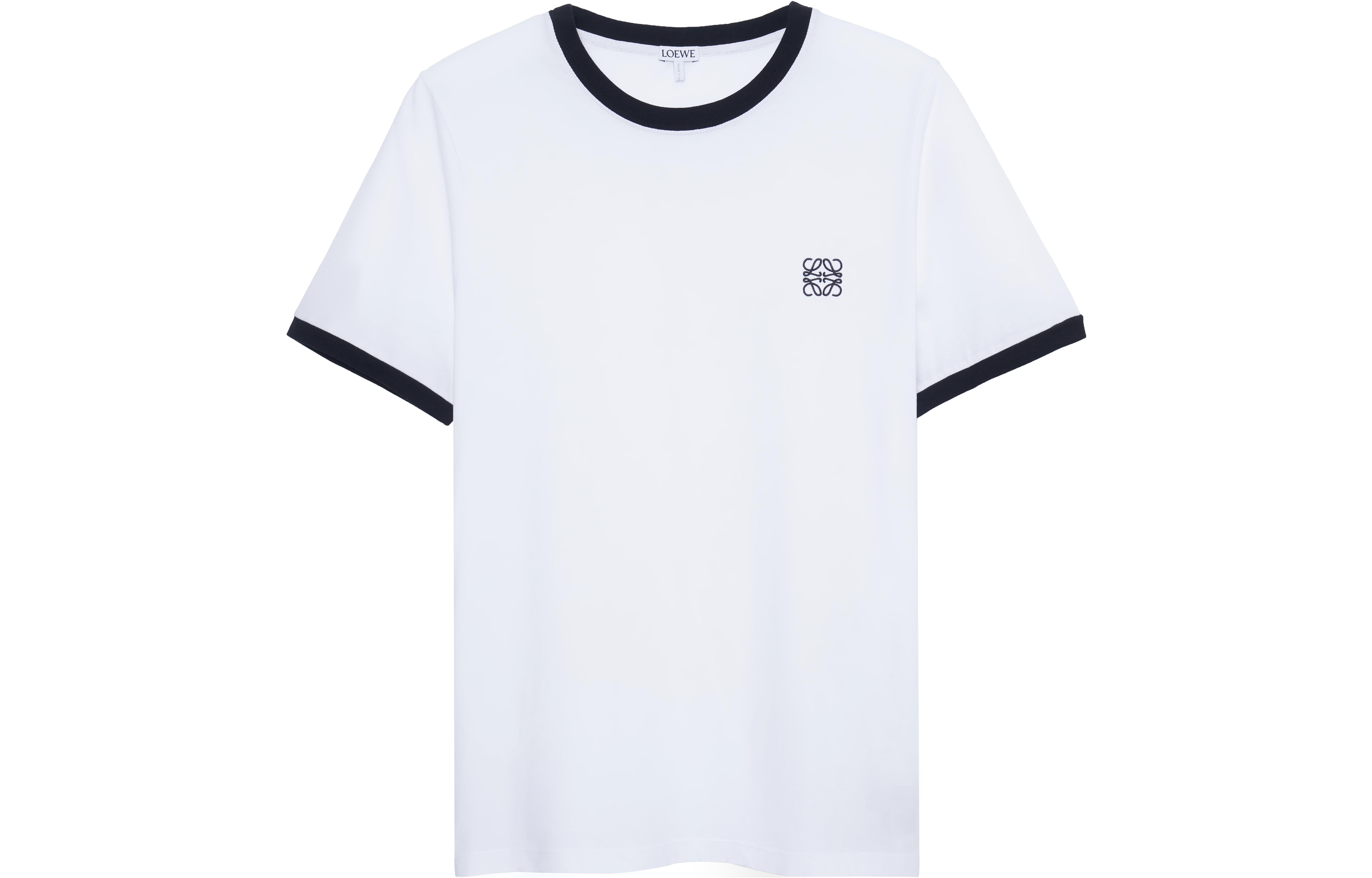 LOEWE  Plain Casual Crew Neck Pullover T-Shirt White H526Y22XAC-8995