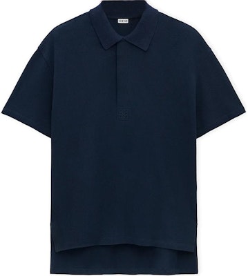 LOEWE深藍色刺繡標誌紳士扣襯衫款Polo衫-純色设计。 H526Y23X61-5120 Buy LOEWE深藍色刺繡標誌紳士扣襯衫款Polo衫-純色设计。 H526Y23X61-5120