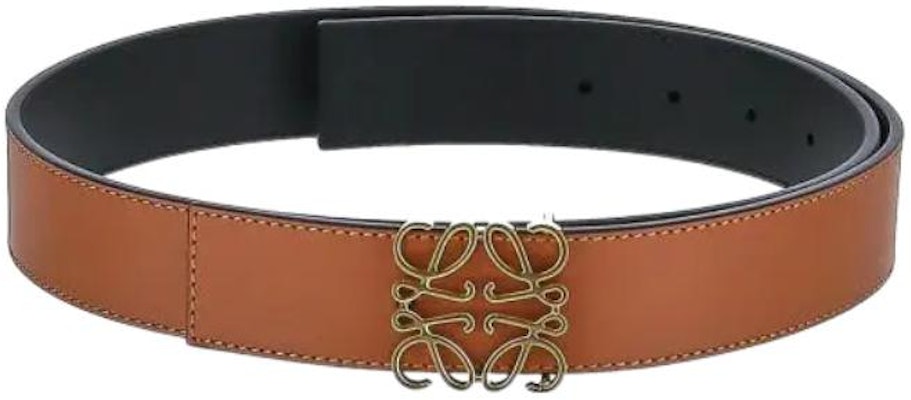 LOEWE 双面皮带 带标志性扣环 棕色/黑色 3.5厘米. E619Z20X032544 Shop LOEWE 双面皮带 带标志性扣环 棕色/黑色 3.5厘米. E619Z20X032544