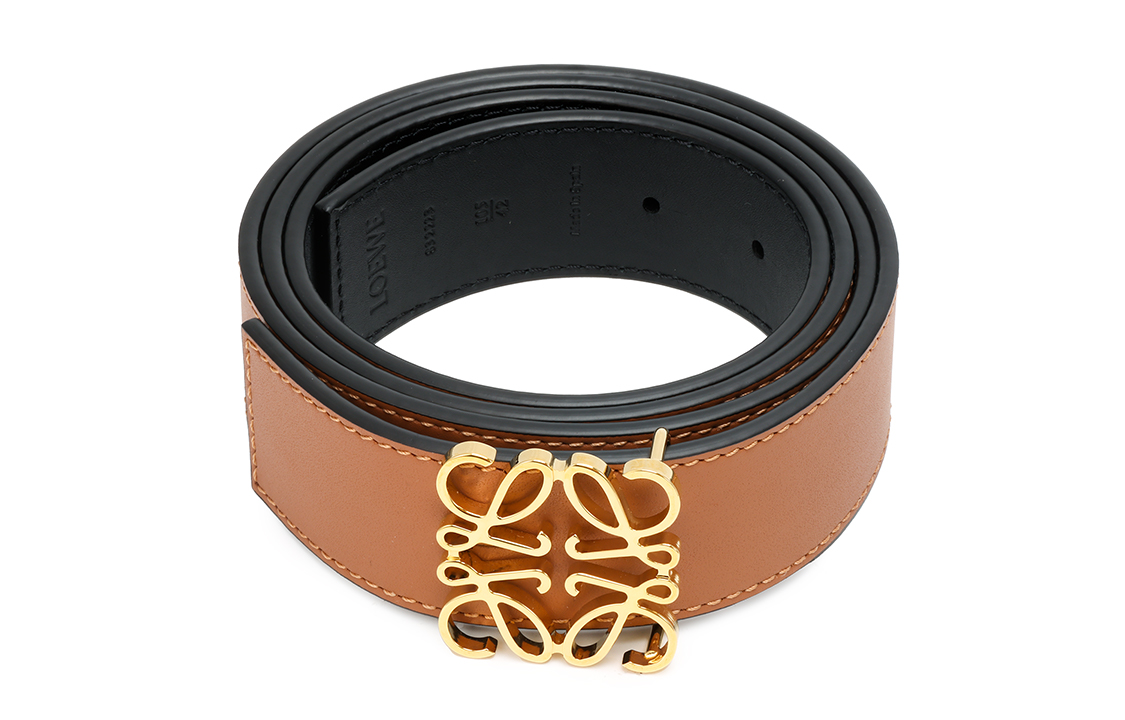 Details for LOEWE 双面皮带 带标志性扣环 棕色/黑色 3.5厘米. E619Z20X032544