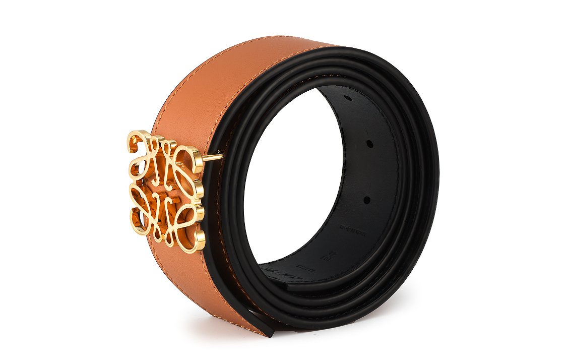 Sizing LOEWE 双面皮带 带标志性扣环 棕色/黑色 3.5厘米. E619Z20X032544