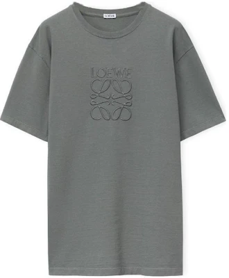 LOEWE Silver Crew Neck Short Sleeve T-Shirt with Letter Print. H526Y22XA4-9370 Order LOEWE Silver Crew Neck Short Sleeve T-Shirt with Letter Print. H526Y22XA4-9370