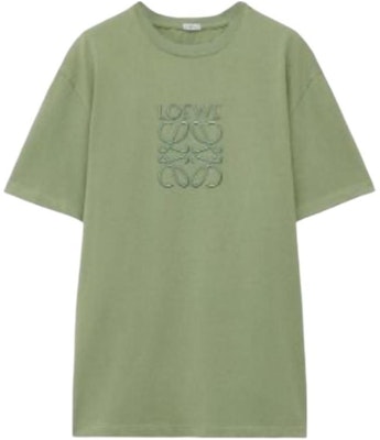 Camiseta LOEWE Slim Fit Cuello Redondo con Logo en Verde Caqui. H526Y22XB8-1889 Order Camiseta LOEWE Slim Fit Cuello Redondo con Logo en Verde Caqui. H526Y22XB8-1889