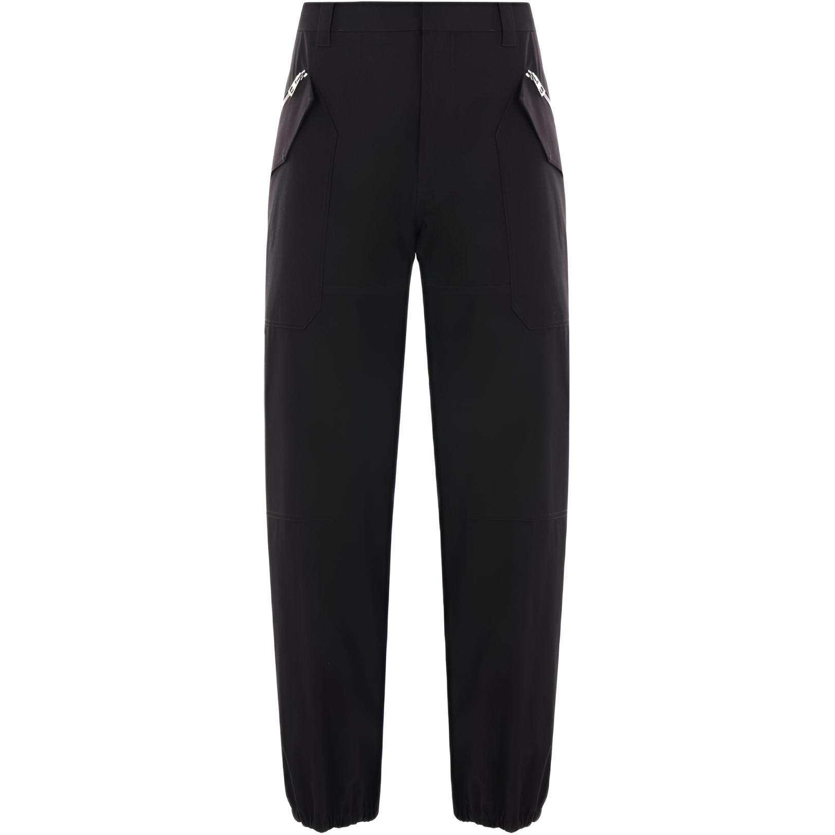 LOEWE  Solid Black Mid-Rise Straight-Fit Cargo Pants. H526Y04WE3-1100