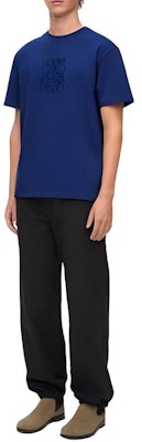 LOEWE 素色短袖圓領修身T恤 藍色 H526Y22XB8-5160 Purchase LOEWE 素色短袖圓領修身T恤 藍色 H526Y22XB8-5160