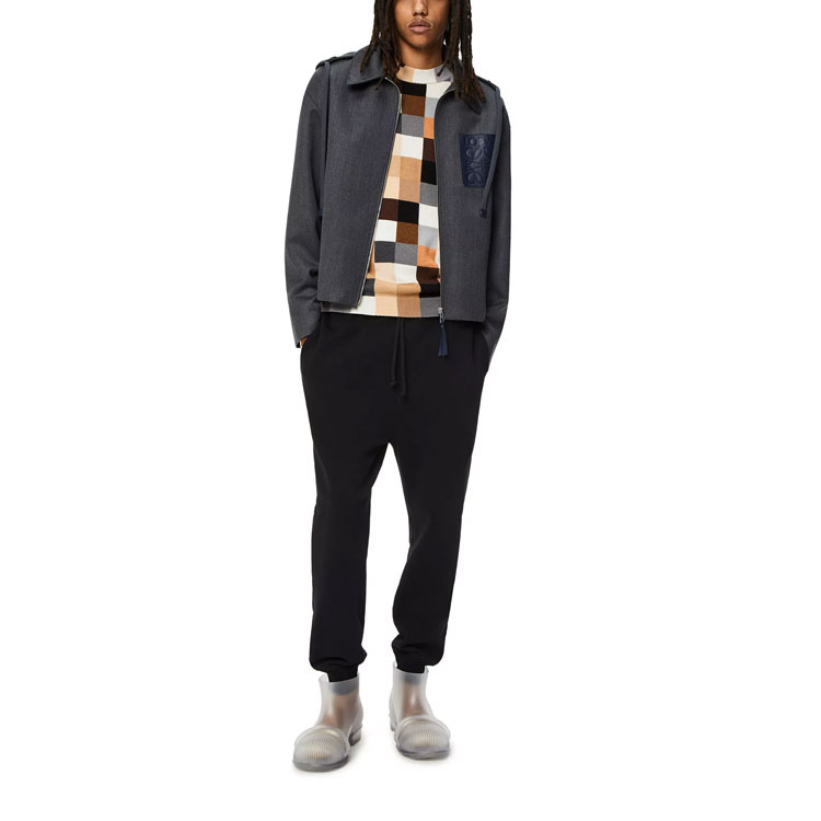 LOEWE  Solid Color Knit Jogger Sweatpants Black. H526Y27J10-1100 圖 4