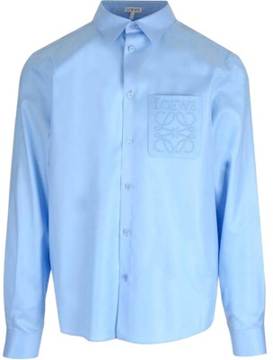 LOEWE 素色長袖襯衫 藍色 H526Y05WB1-5690 Buy LOEWE 素色長袖襯衫 藍色 H526Y05WB1-5690