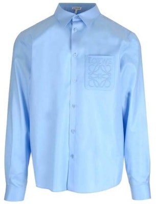 LOEWE 素色長袖襯衫 藍色 H526Y05WB1-5690 Order LOEWE 素色長袖襯衫 藍色 H526Y05WB1-5690