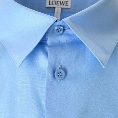 LOEWE 素色長袖襯衫 藍色 H526Y05WB1-5690 Purchase LOEWE 素色長袖襯衫 藍色 H526Y05WB1-5690