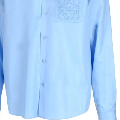 LOEWE 素色長袖襯衫 藍色 H526Y05WB1-5690 Sizing LOEWE 素色長袖襯衫 藍色 H526Y05WB1-5690