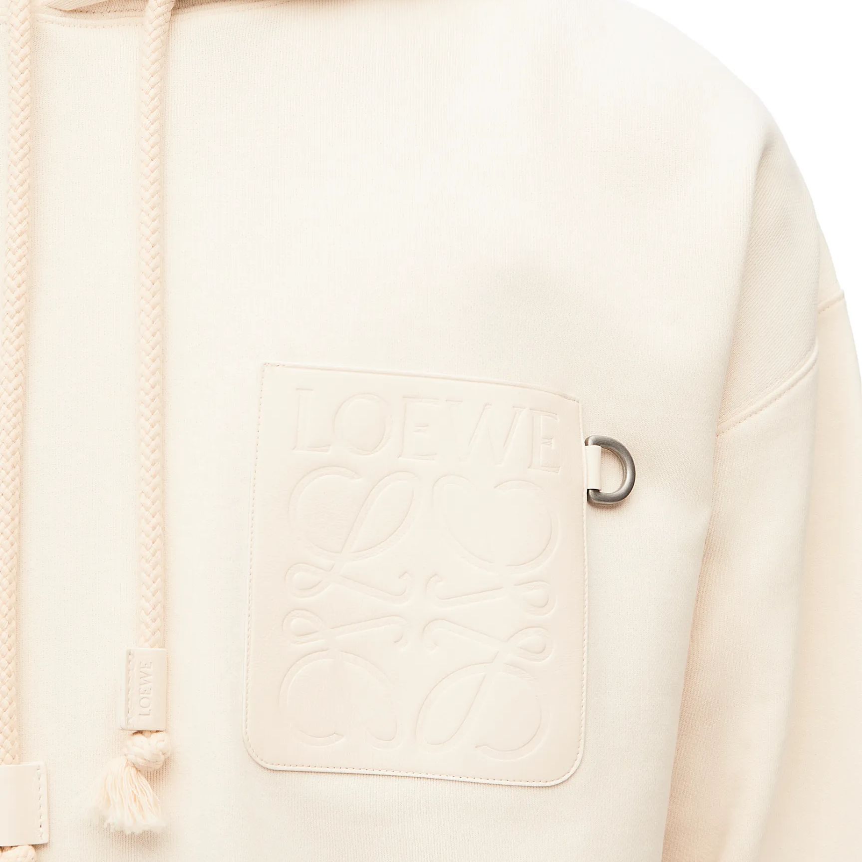 LOEWE  Solid Color Loose Fit Hoodie Long Sleeve - Gray White H526Y25X31-2021 圖 7