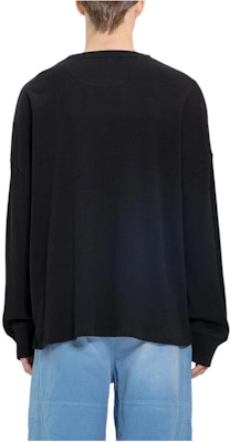 LOEWE 素色寬鬆版長袖黑色T恤 H526Y22XAY-1100 Shop LOEWE 素色寬鬆版長袖黑色T恤 H526Y22XAY-1100