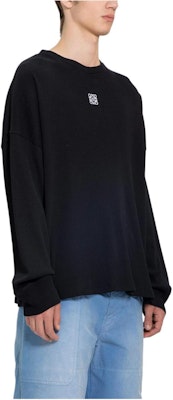 LOEWE 素色寬鬆版長袖黑色T恤 H526Y22XAY-1100 Purchase LOEWE 素色寬鬆版長袖黑色T恤 H526Y22XAY-1100