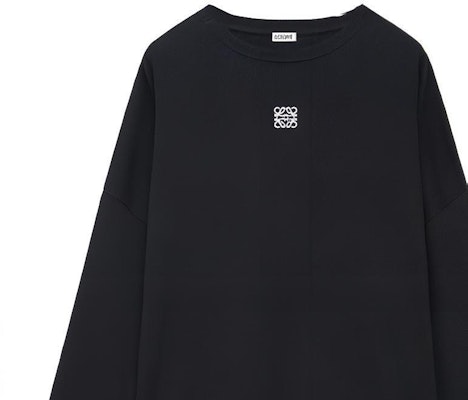 LOEWE 素色寬鬆版長袖黑色T恤 H526Y22XAY-1100 Details for LOEWE 素色寬鬆版長袖黑色T恤 H526Y22XAY-1100