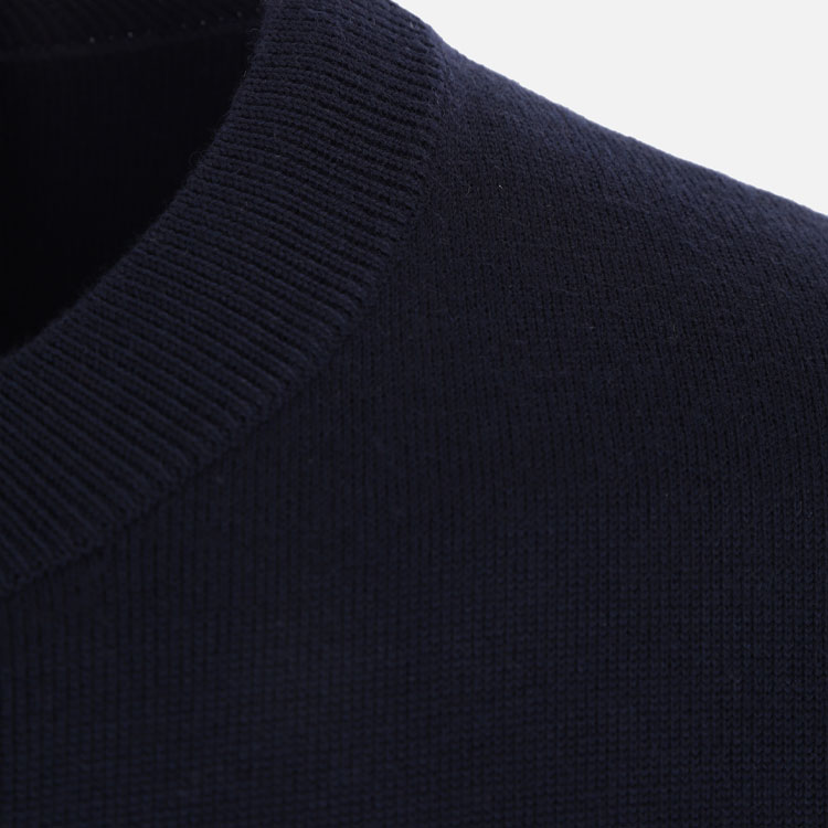 Shop LOEWE 纯色宽松圆领长袖卫衣 海军蓝 H526Y14KEE-5110