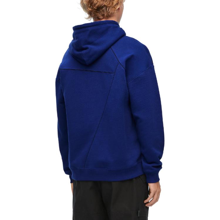LOEWE  Solid Color Oversized Hoodie with Drawstring in Blue. H526Y25J26-5160 圖 4
