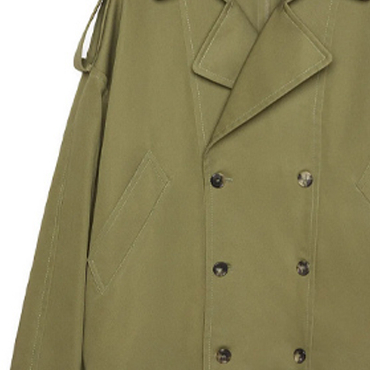 Shop LOEWE Jaket Lengan Panjang Double-Breasted SS24 - Kimchi Green. H526Y02X12-7966