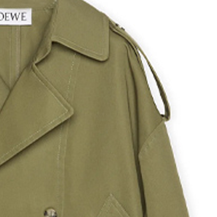 Sizing LOEWE Jaket Lengan Panjang Double-Breasted SS24 - Kimchi Green. H526Y02X12-7966
