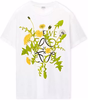 ロエベ SS23 ホワイト フローラルロゴ プリント オーバーサイズ Tシャツ. H526Y22X70-2100 Buy ロエベ SS23 ホワイト フローラルロゴ プリント オーバーサイズ Tシャツ. H526Y22X70-2100