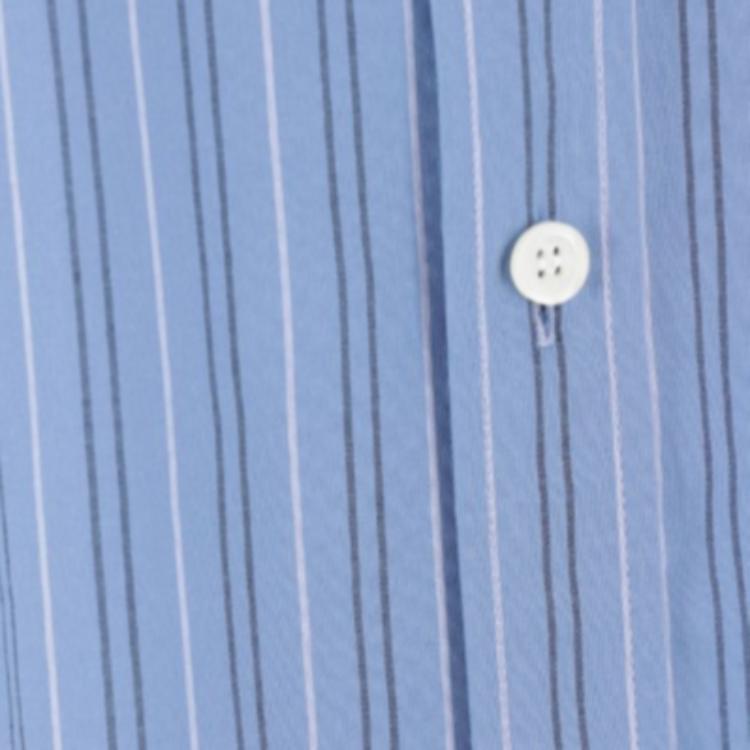 Cheap LOEWE 條紋鈕扣襯衫 淺藍 長袖 翻領款式 H526Y05X26-5900