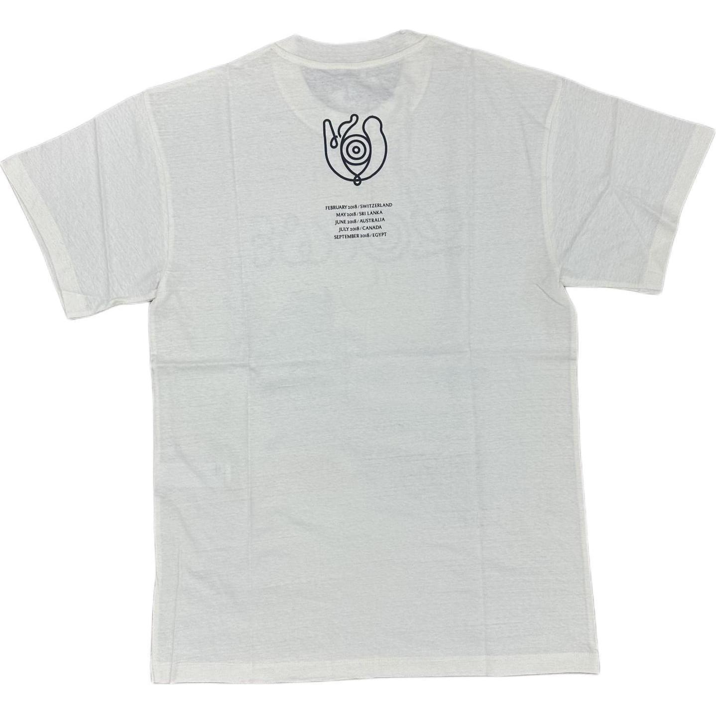 Lookbook LOEWE Kemeja-T Putih Cetakan Cat Air Lengan Pendek Leher Bulat. H6299982PC-2100