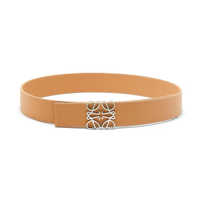 LOEWE Yellow Diamond Pattern Leather Belt with Buckle - 4CM Wide. E821238X08-0011