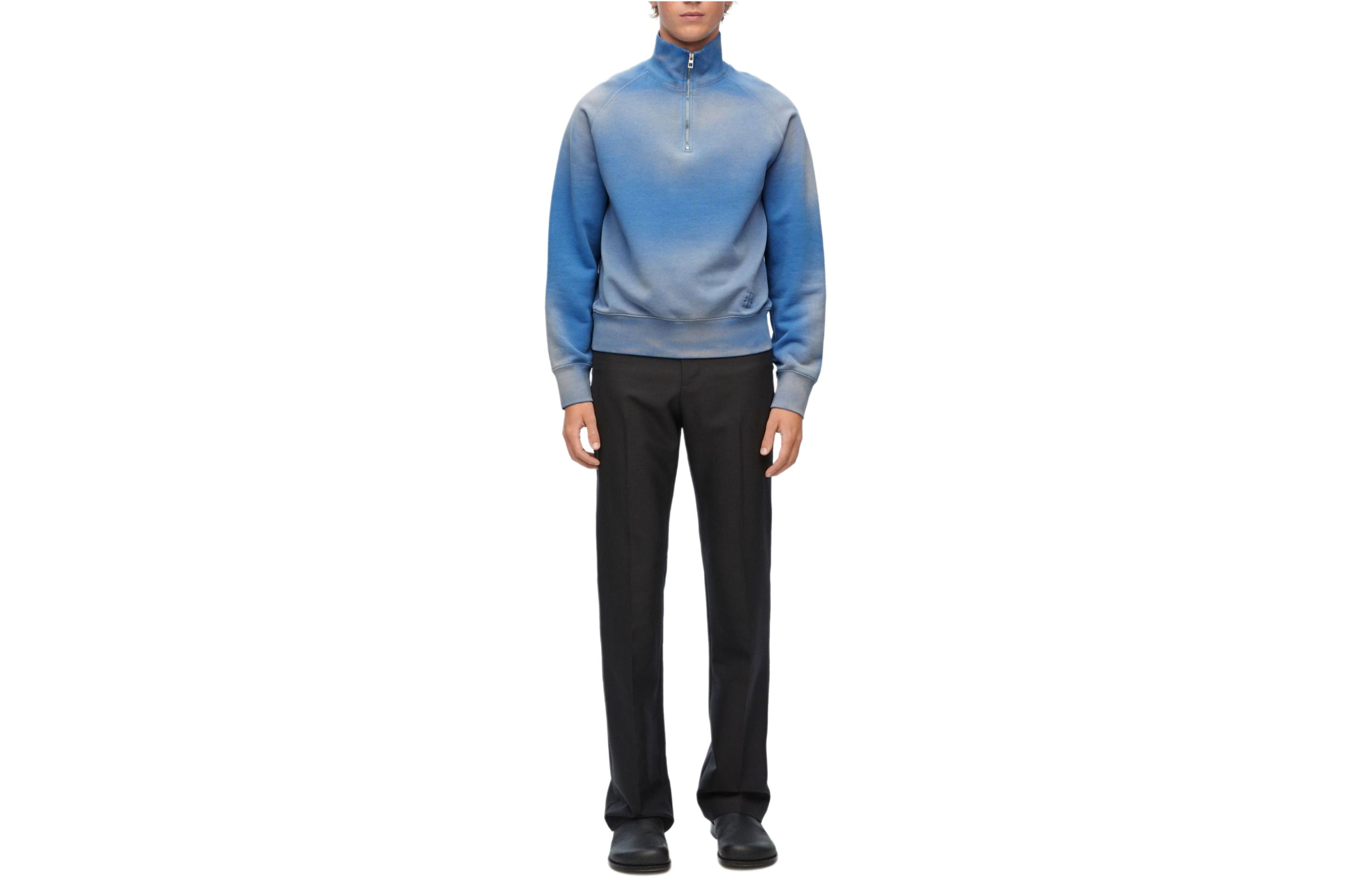 LOEWE All-Over Print High-Neck Long-Sleeve Sweatshirt Blue Mens H526Y24X29-8438