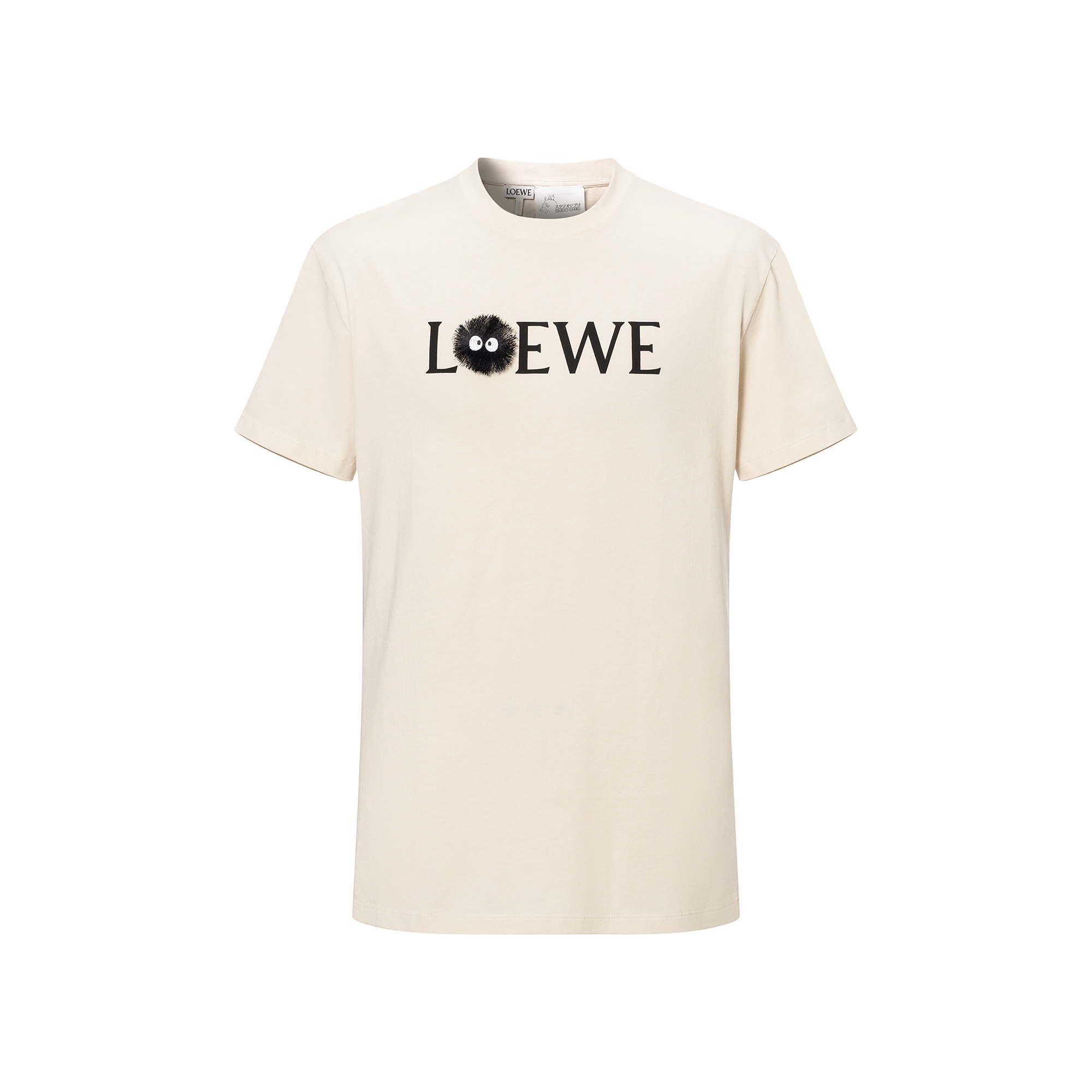 LOEWE Alphabet Print Cotton Rabbit T-Shirt Men’s Beige. H848341X01-2370
