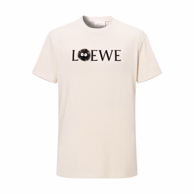 LOEWE Alphabet Print Cotton Rabbit T-Shirt Men’s Beige. H848341X01-2370