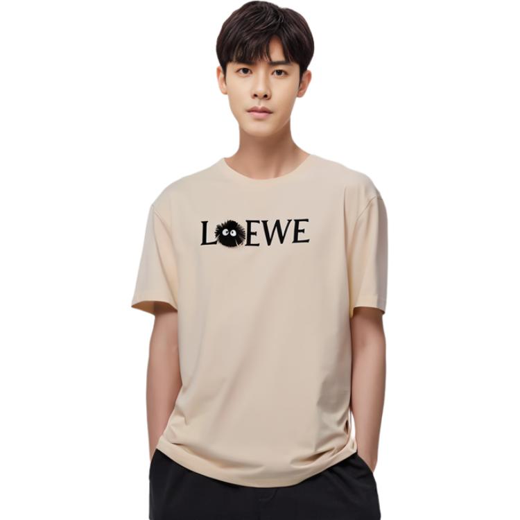 LOEWE Alphabet Print Cotton Rabbit T-Shirt Men’s Beige. H848341X01-2370 圖 4