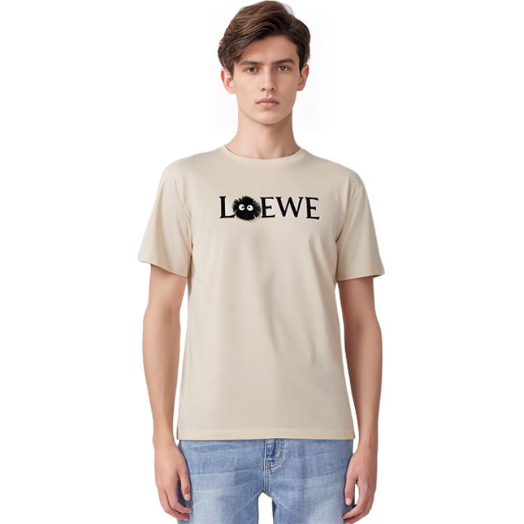 LOEWE Alphabet Print Cotton Rabbit T-Shirt Men’s Beige. H848341X01-2370 圖 7
